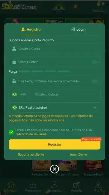 Cadastre-se na 50PMBET – Sua Jornada Começa Aqui!